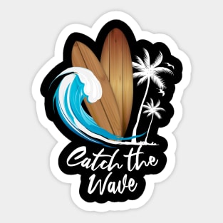 Catch The Wave Surf Boards - Cool Summer Sticker